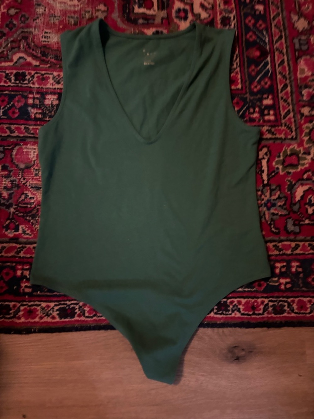 a new day Forest Green V-Neck Sleeveless Bodysuit